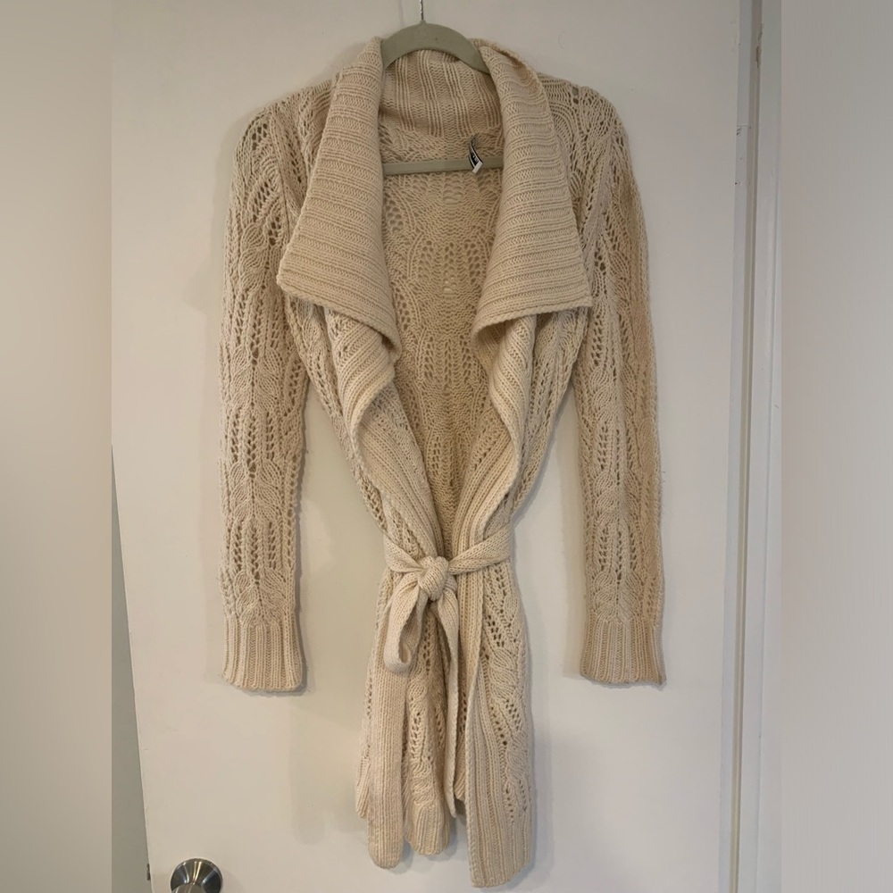 The White Company Cream Cable Knit Cardigan